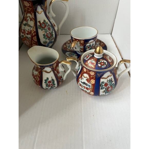 Goldimari, Hand Painted Japanese Tea Set (no Chips) 5 pieces - Picture 3 of 6